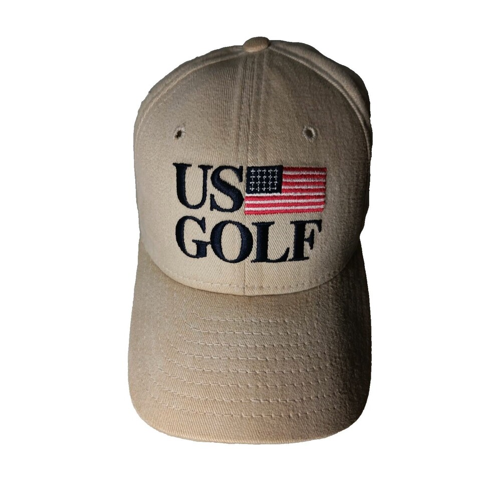 Vintage New Era US Golf Logo Hat Made in USA One Size Fits All Strapback